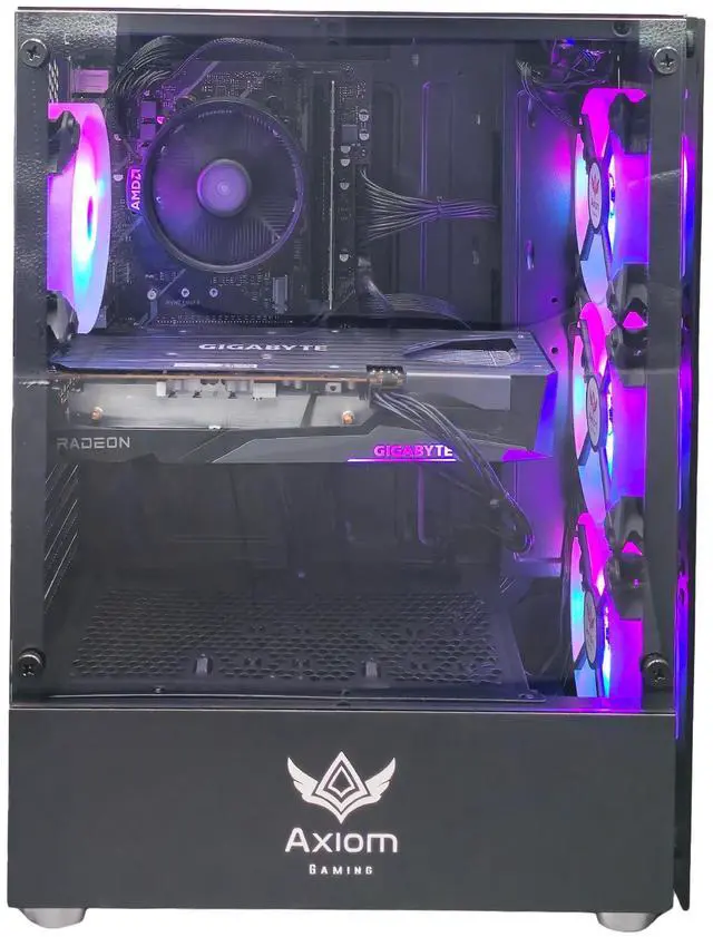 Alt view image 2 of 7 - Axiom Gaming PC Eventrift, AMD Ryzen 5 5500, 16GB RAM, 512GB SSD, AMD Radeon RX 6600 8GB GDDR6, Wi-Fi, Windows 11 Home