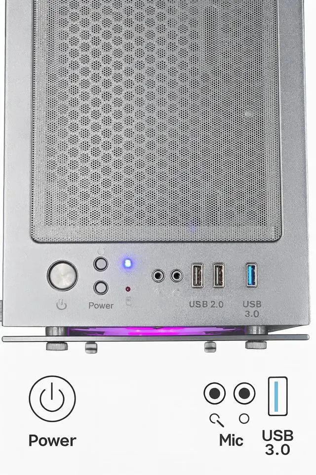 Alt view image 6 of 7 - Axiom Gaming PC Eventrift, AMD Ryzen 5 5500, 16GB RAM, 512GB SSD, AMD Radeon RX 6600 8GB GDDR6, Wi-Fi, Windows 11 Home