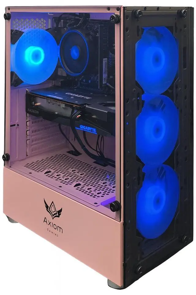 Alt view image 5 of 7 - Axiom Gaming PC Auralight, AMD Ryzen 5 5500, 16GB RAM, 512GB SSD, AMD Radeon RX 6600 8GB GDDR6, Wi-Fi, Windows 11 Home