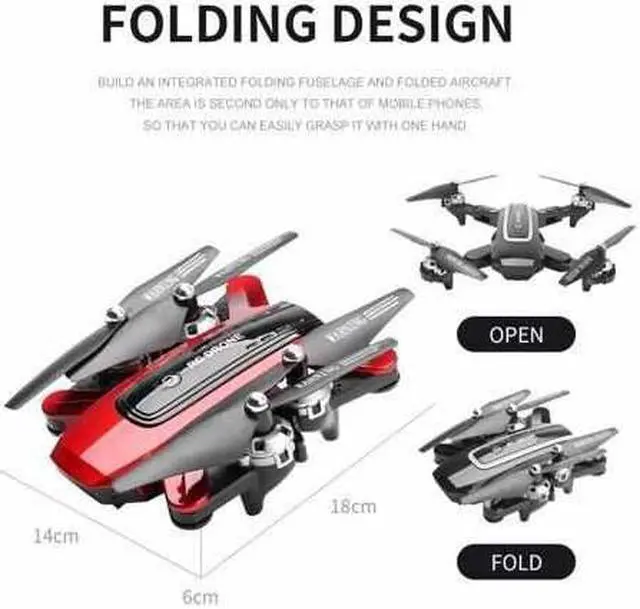 Alt view image 6 of 7 - 1080P Foldable FPV Drone GPS Positioning Aircraft Aerial Photography Quadcopter Altitude Hold RC Drone with 1080P Full HD Camera 2.4G WIFI Remote Control Headless Mode