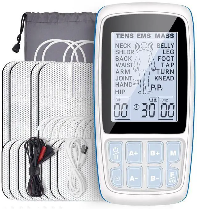 Main image of JowTree TENS EMS Unit, FDA Cleared Electronic Muscle Stimulator for Pain Relief Therapy