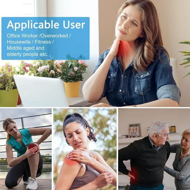 Alt view image 6 of 7 - JowTree TENS EMS Unit, FDA Cleared Electronic Muscle Stimulator for Pain Relief Therapy