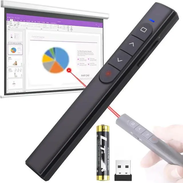 Main image of ZIQIAN Presentation Clicker with Red Pointer for Cats, 328FEET USB Presentation Remote Control, Volume Control Hyperlink Wireless Presenter Remote, Slide PowerPoint Clicker for Mac/Win/Computer/Laptop