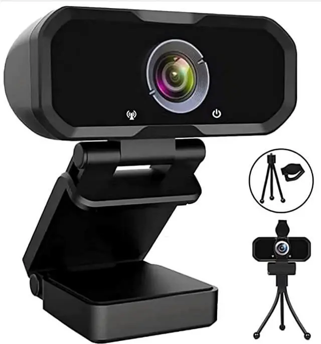 Alt view image 8 of 14 - HD Webcam 1080P with Microphone, PC Laptop Desktop USB Webcams, Pro Streaming Computer Camera for Video Calling, Recording, Conferencing, Gaming, 110-Degree Widescreen Web Camera with Rotatable Clip