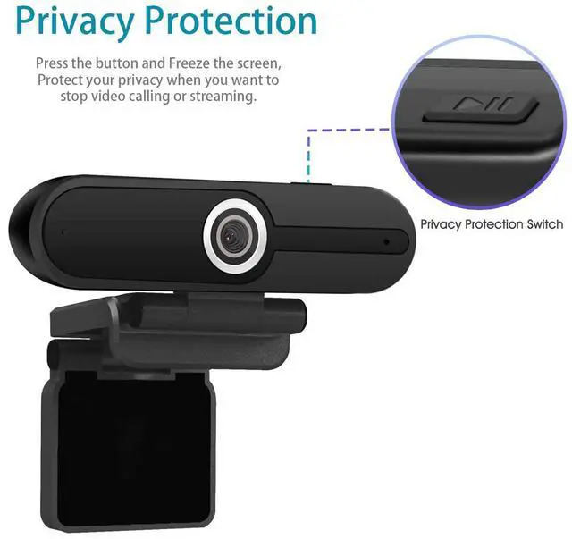 Alt view image 3 of 7 - HZQDLN 1080P Webcam with Microphone, Full HD Webcam, USB Desktop Laptop Computer Web Camera, Plug and Play for Windows Mac OS, Video Streaming, Calling, Conferencing, Online Teaching, Gaming, Switch 2