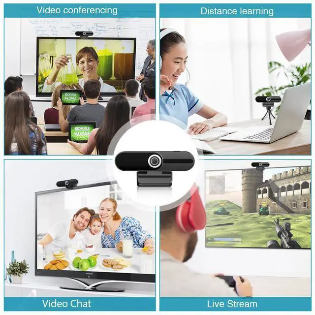 Alt view image 6 of 7 - HZQDLN 1080P Webcam with Microphone, Full HD Webcam, USB Desktop Laptop Computer Web Camera, Plug and Play for Windows Mac OS, Video Streaming, Calling, Conferencing, Online Teaching, Gaming, Switch 2