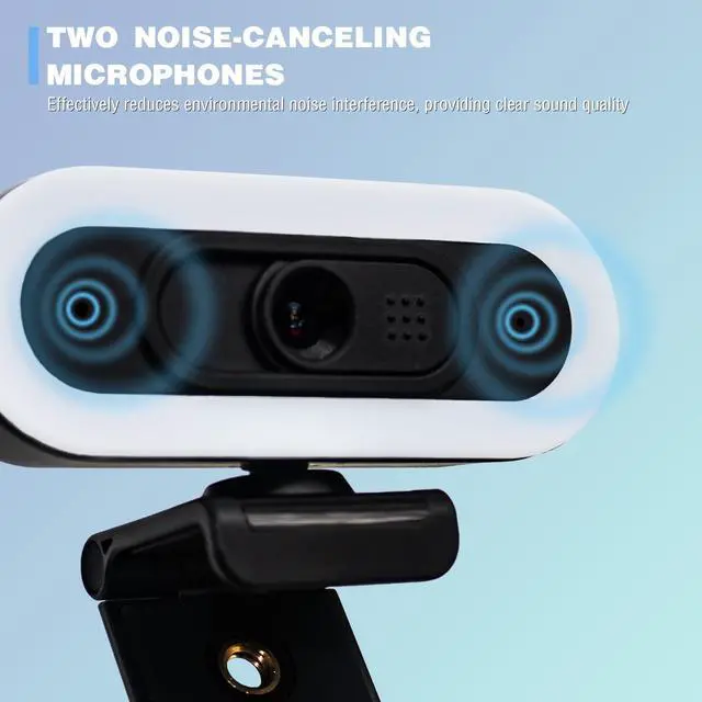 Alt view image 6 of 7 - HZQDLN W4 Autofocus Webcam, 2K 50fps QHD Dual Mic LED Lights USB Camera, 1080P 60fps Pro Streaming Web Camera Compatible with PC/Laptop/Switch 2 for    Zoom/Skype/Teams, Conferencing and Video Calling