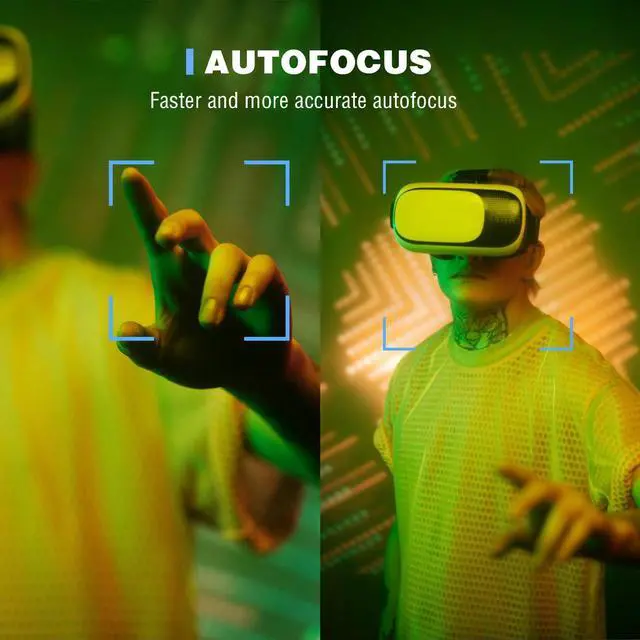 Alt view image 3 of 7 - HZQDLN W4 Autofocus Webcam, 2K 50fps QHD Dual Mic LED Lights USB Camera, 1080P 60fps Pro Streaming Web Camera Compatible with PC/Laptop/Switch 2 for    Zoom/Skype/Teams, Conferencing and Video Calling