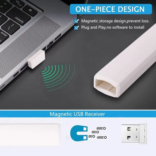 Alt view image 5 of 6 - ZIQIAN Presentation Clicker with Red Pointer for Cats, 328FT USB Presentation Remote Control, Volume Control Hyperlink Wireless Presenter Remote, Slide PowerPoint Clicker for Mac/Win/Computer/Laptop