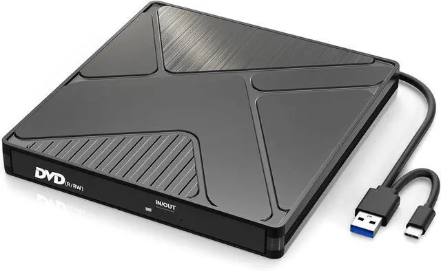 Main image of Adiven External CD/DVD Drive for Laptop USB 3.0 Type-C CD/DVD +/-RW Burner Writer Player Optical CD ROM Disk Drive Compatible for Laptop,Desktop,MacBook,Win11 / 10/8/ 7 / XP, Linux, Mac OS, Vista