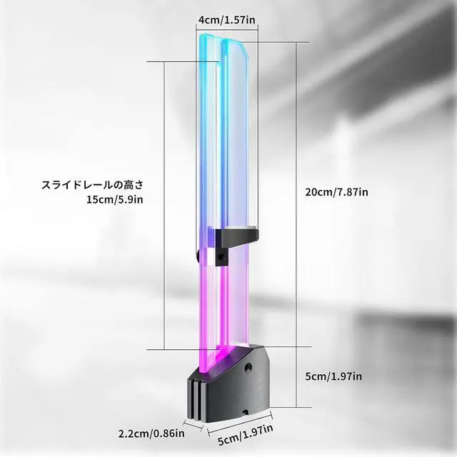 Alt view image 7 of 7 - Adiven 2025 New 5V Addressable RGB Graphics Card GPU Brace Support Video Card Sag Holder,Built-in 5V ARGB,Adjustable Height Support,Tool-free Installation