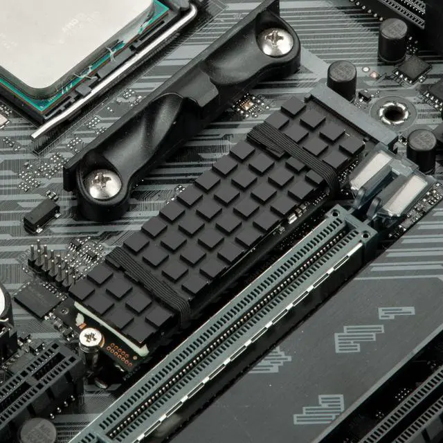Alt view image 5 of 6 - Adiven NVME M.2 Heatsink SSD Heatsink: Graphite Covered Pure Copper Heatsink Thermal Pad for 2280 NGFF M.2 SSD Laptop PS5 (70x20x2mm)