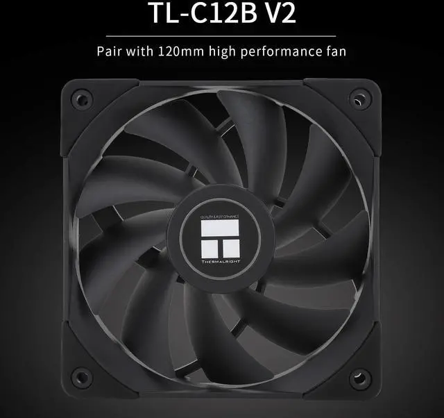 Alt view image 5 of 6 - High Performance PS120SE CPU Air Cooler, 7 Heat Pipes CPU Cooler,Dual 120mm TL-C12B V2 PWM Fan, AGHP 4.0 Technology, S-FDB Bearing, for AMD AM4 AM5/Intel 1700/1150/1151/1200/1851, PC Cooler