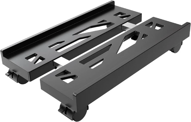 Main image of 2026 Updated Adjustable Mobile CPU Stand, Ventilated Computer Tower Stand with 4 Caster Wheels Fits Most PC Tower, Under Desk CPU Holder PC Floor Cart Computer Riser for Gamers and Students (Black)