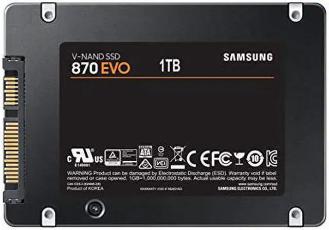 Alt view image 3 of 6 - Samsung 870 EVO 1TB SATA 2.5" Internal Solid State Drive (SSD) (MZ-77E1T0)