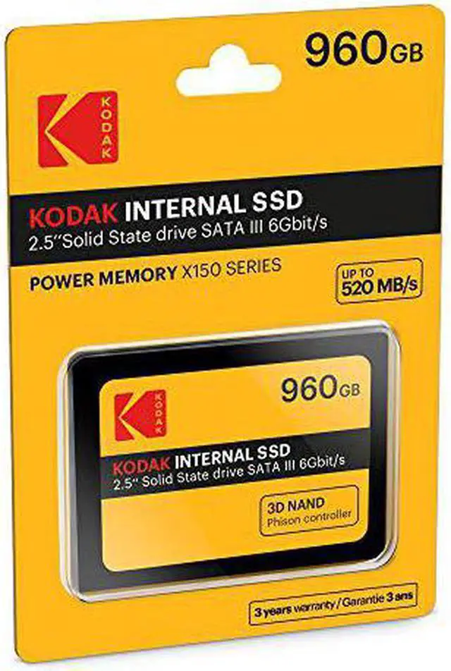 Alt view image 3 of 7 - Kodak Internal SSD X150, Yellow, 960GB