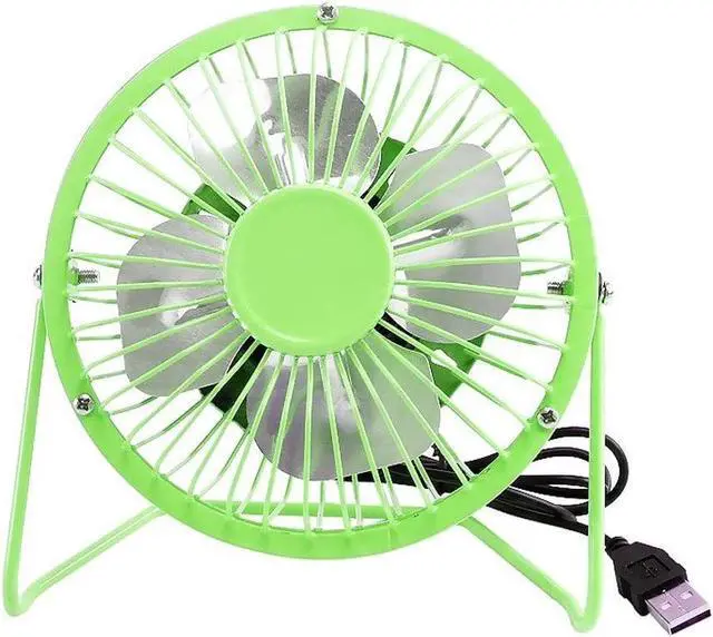 Main image of TONGSH Small USB Desk Fan Mini Metal Personal Fan Retro Design Electric Portable Air Circulator Angle Adjustable Quiet Operation for Table Desktop Home Office Travel (Color : Green)