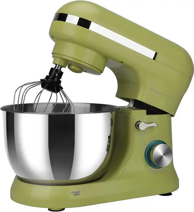 Alt view image 3 of 13 - Frigidaire Electric Stand Mixer, 4.75 Quart / 4.5L, 8 Speeds with Whisk, Dough Hook, Flat Beater Attachments, Splash Guard (BUTTERFLY)