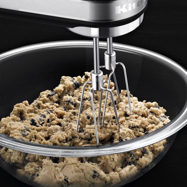 Alt view image 5 of 7 - KitchenAid KHM7210OB 7-Speed Digital Hand Mixer with Turbo Beater II Accessories and Pro Whisk - Onyx Black