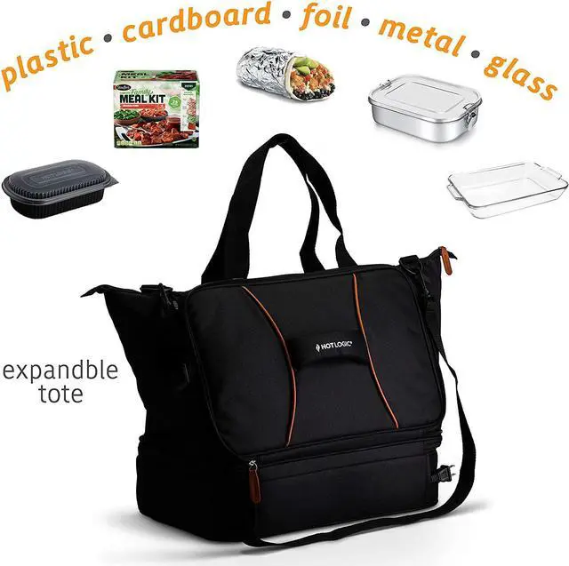 Alt view image 4 of 6 - HotLogic 16801170-BLK Food Warming Tote Casserole Carrier Plus 120V, Black