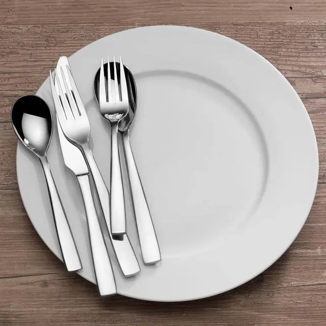 Alt view image 2 of 7 - Mikasa, Delano Flatware Service for 4, 20 Piece Set, 18/0 Stainless Steel Silverware Set