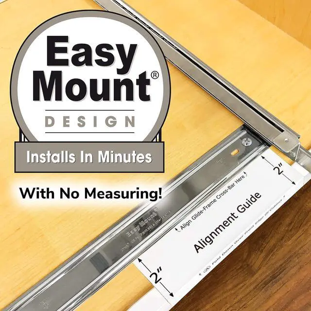 Alt view image 3 of 7 - ® Pull-Out Trash Can Drawer  Sliding Organizer for Kitchen Cabinet or Under-Sink Use  Heavy Duty Storage Rack (Bin Not Included)