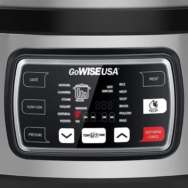 Alt view image 5 of 15 - GoWISE USA GW22708 Ovate 8.5-Qt 12-in-1 Electric Pressure Cooker Oval with Slow Cook, Rice, Yogurt, Egg, Saute, Steamer, Keep Warm Functions + Accessories & Recipes, Stainless Steel