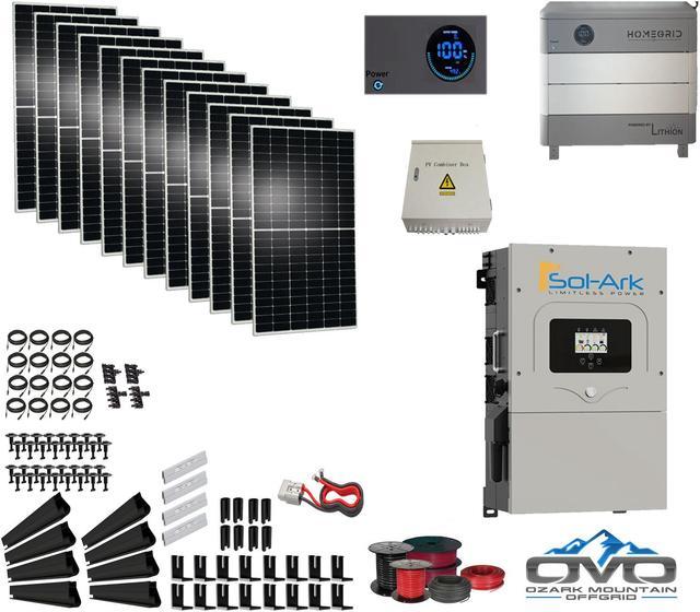 Solar-Kit 48 V 12,6 KW Hybrid Dreiphasen 380 V mit Lithium-Batterie