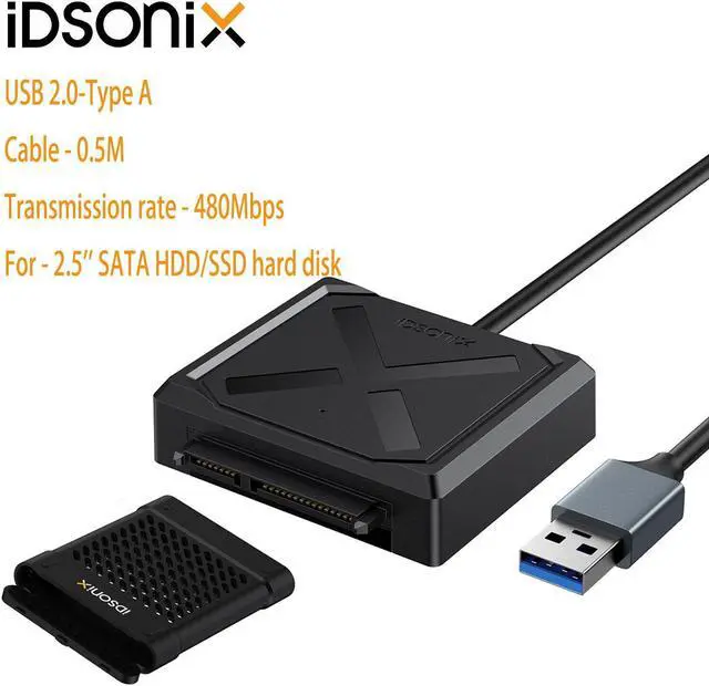 Alt view image 2 of 7 - iDsonix USB To SATA External SSD HDD Hard Disk Drive Adapter 2.5Converter Cable length 0.5m