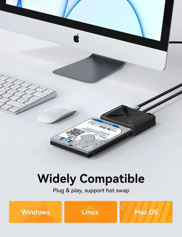 Alt view image 6 of 7 - iDsonix USB To SATA External SSD HDD Hard Disk Drive Adapter 2.5Converter Cable length 0.5m
