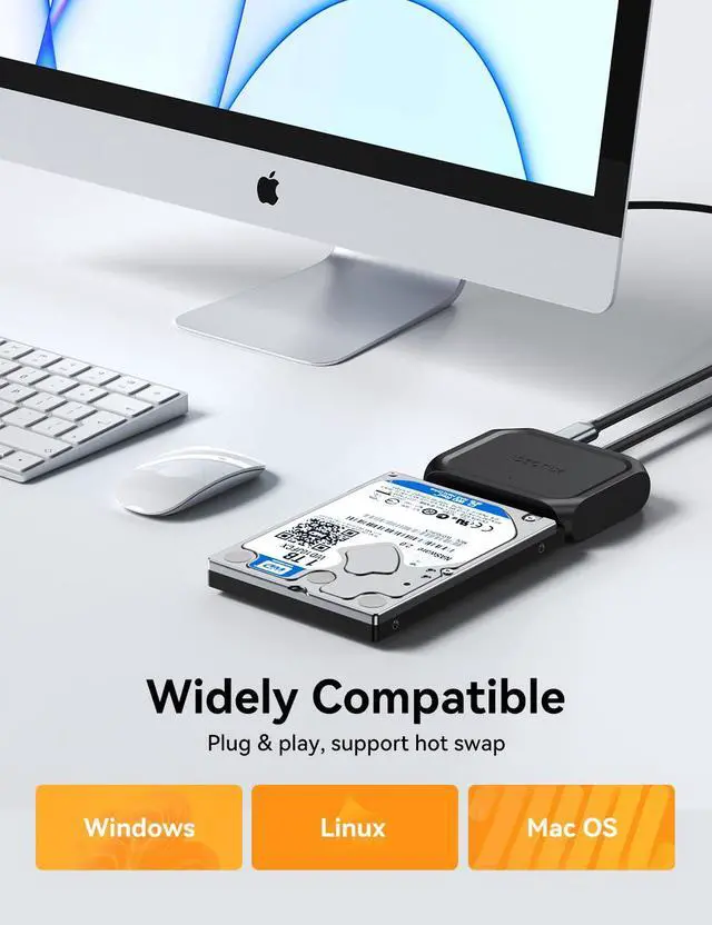 Alt view image 6 of 6 - iDsonix Hard Disk Cable USB 3.0 to SATA 3 Adapter Connector for 2.5'' SSD HDD Drive Cable length 0.5m