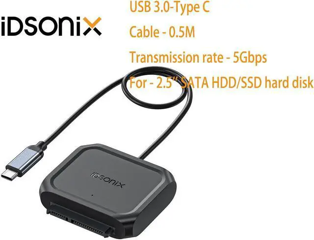 Alt view image 2 of 6 - iDsonix Hard Disk Cable USB 3.0 to SATA 3 Adapter Connector for 2.5'' SSD HDD Drive Cable length 0.5m
