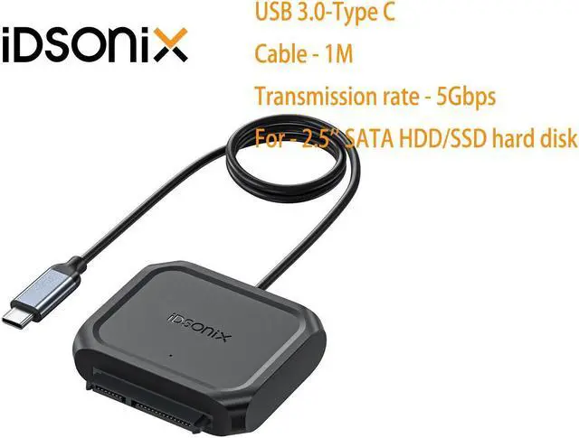 Alt view image 2 of 6 - iDsonix Hard Disk Cable USB 3.0 to SATA 3 Adapter Connector for 2.5'' SSD HDD Drive Cable length 1m