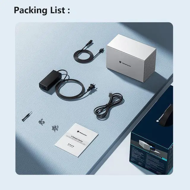 Alt view image 7 of 7 - Yottamaster 5 Bay RAID External Hard Drive Enclosure, Aluminum USB RAID Enclosure for 2.5/3.5 Inch SATA HDD SSD Support 5 x 16TB, Mac Style Direct Attached Storage (DAS)