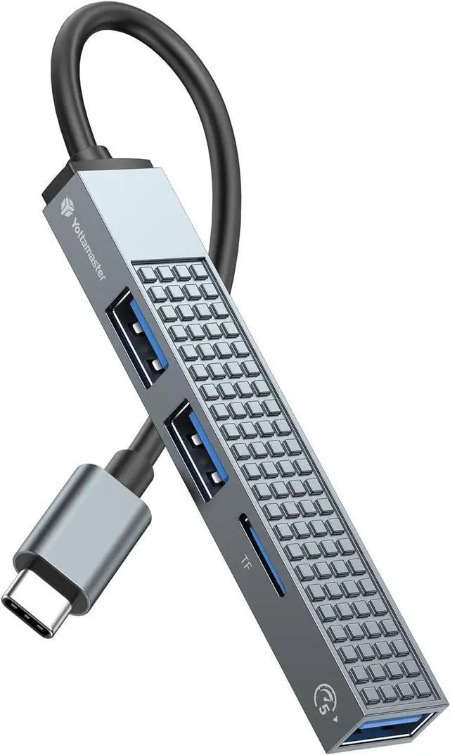 Main image of Yottamaster USB C Hub, 4-in-1 USB C Adapter, Ultra Slim Data Hub with USB A 3.0*1/USB A 2.0*2/TF Card Ports, Compatible with Windows/Mac OS/Android USB-C to USB 3.0