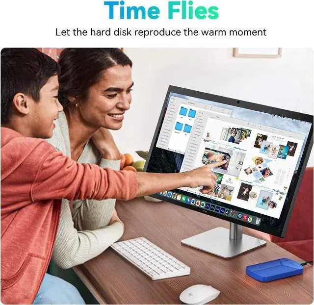 Alt view image 2 of 5 - Yottamaster Hard Drive Enclosure 2.5 Inch USB C 3.1 6Gbps External Hard Drive Enclosure for 7 mm 2.5 Inch HDD/SSD with UASP & Trim, Tool-Free SSD Enclosure with USB C 3.1 Cable (C to A Cable)-Blue