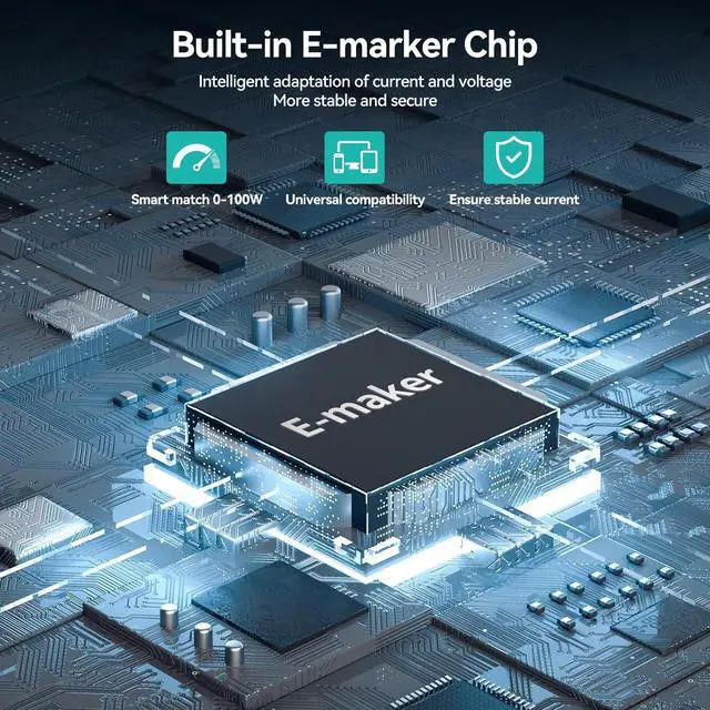 Alt view image 6 of 7 - Yottamaster USB C to USB C Cable Right Angle(100W, 20Gbps, 1.65ft), USB C Video Cable Type C Monitor Cable with 4K 60HZ Output, Fully Support MacBook Pro, iPad Pro, Samsung
