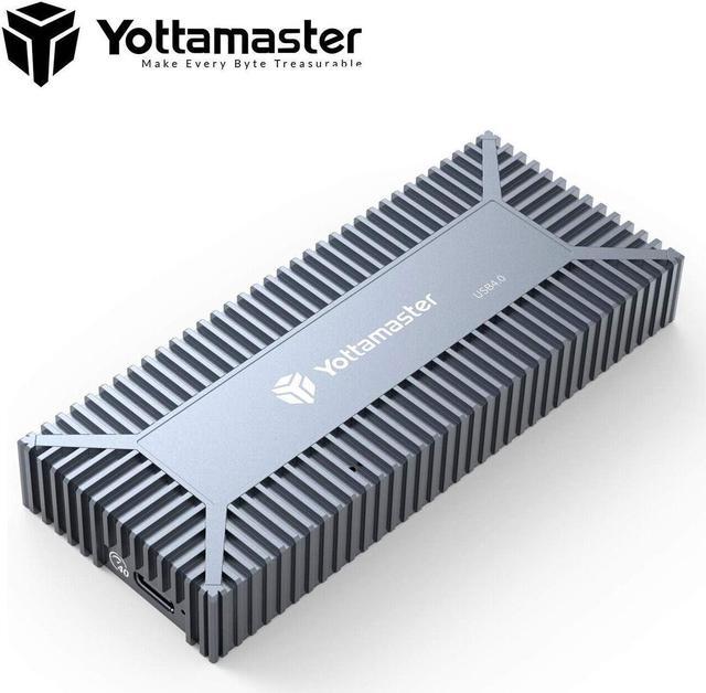 Yottamaster 40Gbps M.2 SSD Enclosure for 2280 NVMe SSD-NVMe Enclosure for  Thunderbolt 4/Thunderbolt 3/USB4, Up to 2800MB/s