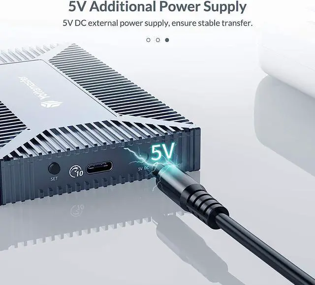 Alt view image 5 of 14 - Yottamaster Dual Bay M.2 NGFF SATA USB C 3.2 Hard Drive Enclosure RAID Adapter