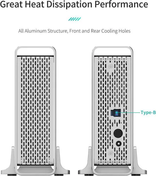 Alt view image 4 of 7 - 1 BAY 3.5 Inch Hard Drive Enclosure, Yottamaster Aluminum USB 3.0 External SATA Enclosure Hard Disk Caddy Reader for 3.5" SATA HDD/SSD up to 16TB, UASP Supported- Designed for Mac[DR1U3-35]