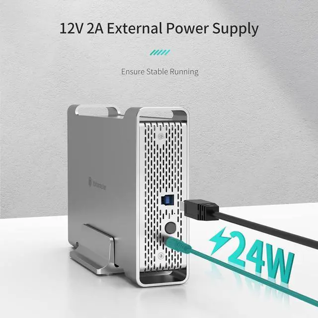 Alt view image 5 of 7 - 1 BAY 3.5 Inch Hard Drive Enclosure, Yottamaster Aluminum USB 3.0 External SATA Enclosure Hard Disk Caddy Reader for 3.5" SATA HDD/SSD up to 16TB, UASP Supported- Designed for Mac[DR1U3-35]