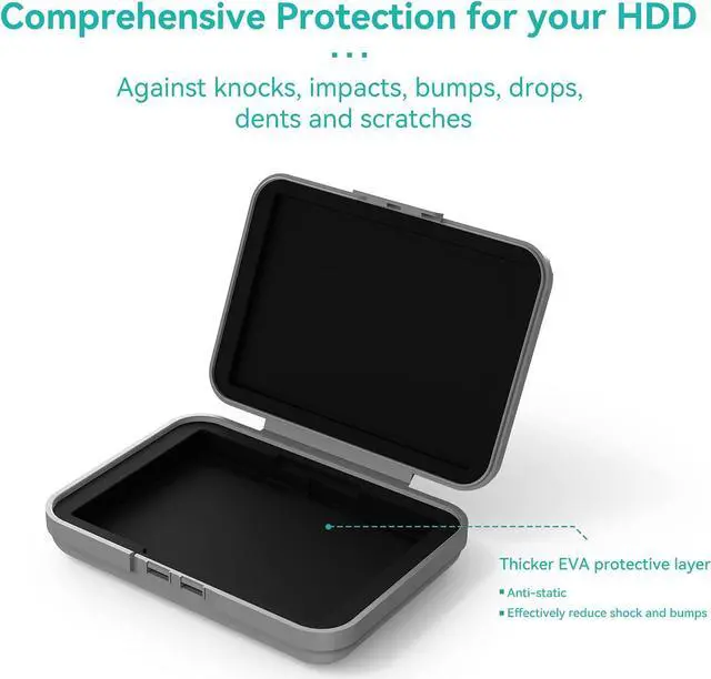 Alt view image 3 of 7 - Yottamaster 5-Pack 3.5" Hard Drive Case, Portable Hard Drive Disk Protective Box for 3.5 Inch HDD Storage Moistureproof Dustproof [B4-5]