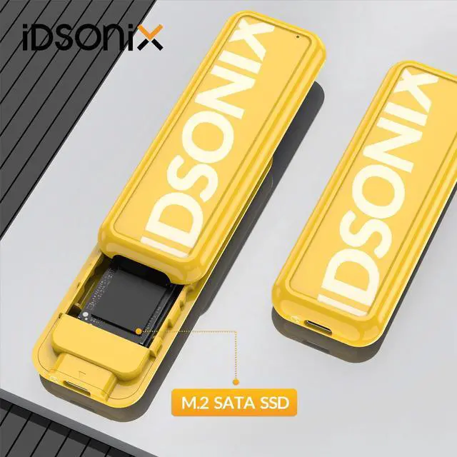 Alt view image 7 of 7 - IDSONIX M.2 SATA SSD NGFF Enclosure, USB 3.1 Gen 1 (6 Gbps) to SATA PCI-E M.2 SSD Case Support UASP for SATA SSD Size 2230/2242/2260/2280 (M.2 SATA)