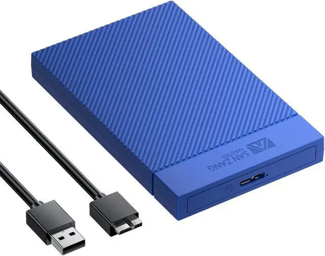 Main image of SAN ZANG BY IDsonix 2.5 Inch Hard Drive Enclosure, 5Gbps USB 3.0 to SATA III 5Gbps High-Speed Transmission for 7-9.5MM HDD SSD Enclosure, USB-B to USB-A, Support UASP Trim for Windows PS4 Xbox (Blue)