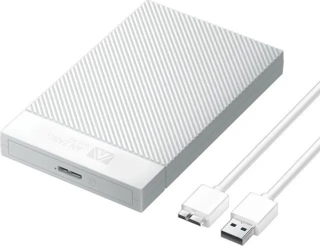 Main image of SAN ZANG BY IDsonix 2.5 Inch Hard Drive Enclosure, 5Gbps USB 3.1 Gen 1 to SATA III High-Speed Transmission for 7-9.5MM HDD SSD Enclosure, USB-A to USB-B, Support UASP Trim for Windows PS4 Xbox (White)