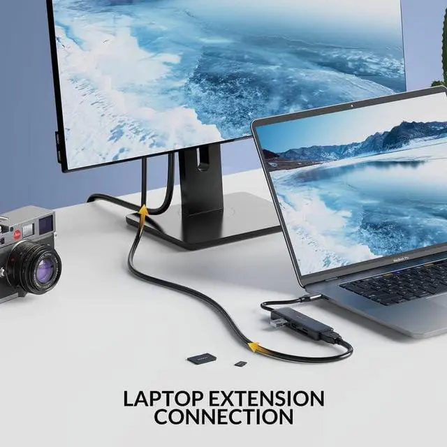 Alt view image 5 of 7 - USB-C HUB 4K 60Hz, iDsonix USB-C Multiport Adapter with 4K HDMI, USB 3.0 5Gbps Data Transfer Port for MacBook Pro/Air M1 2020, iPad Pro 2021, iPad Mini 6, Surface Pro and More(5P)