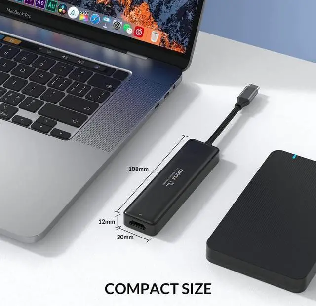 Alt view image 7 of 7 - USB-C HUB 4K 60Hz, iDsonix USB-C Multiport Adapter with 4K HDMI, USB 3.0 5Gbps Data Transfer Port for MacBook Pro/Air M1 2020, iPad Pro 2021, iPad Mini 6, Surface Pro and More(5P)