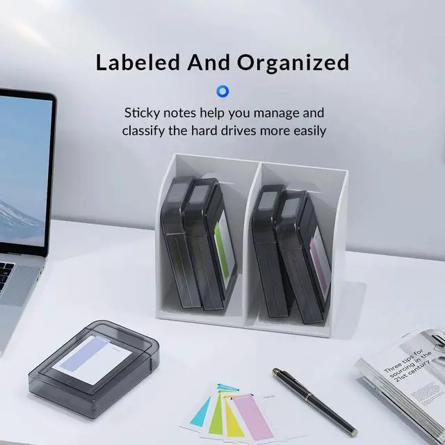 Alt view image 2 of 5 - iDsonix 3.5 Inch Hard Drive Portable Carrying Case, Translucent 1 Pack Storage Box for HDD External Hard Drive Case, Protective Box with Anti-Static ,Shockproof and Dustproof Function Gray 3.5inch -1