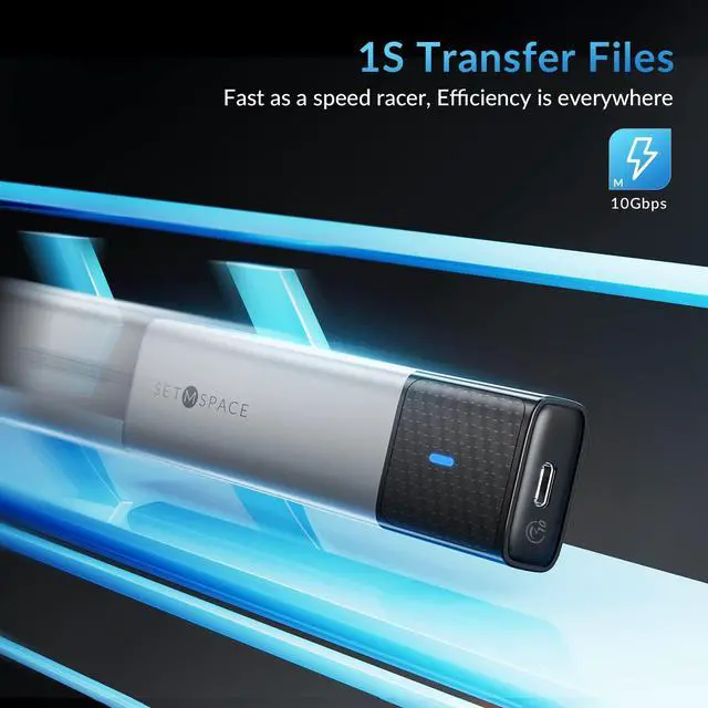 Alt view image 4 of 7 - SETMSPACE by iDsonix M.2 NVMe SSD Enclosure Tool-Free USB C 10Gbps SSD Enclosure Support UASP Trim, Aluminum NVMe Enclosure with USB C to C Cable , for NVMe SSDS PCIe B&M-Key/M-Key 2230/2242/2260/2280