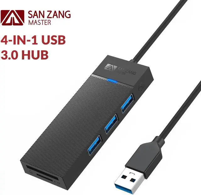 Alt view image 2 of 7 - SANZANG by iDsonix USB A Type A HUB Splitter Adapter USB 3.0 USB-A 3.0*3 TF/SD Card Reader